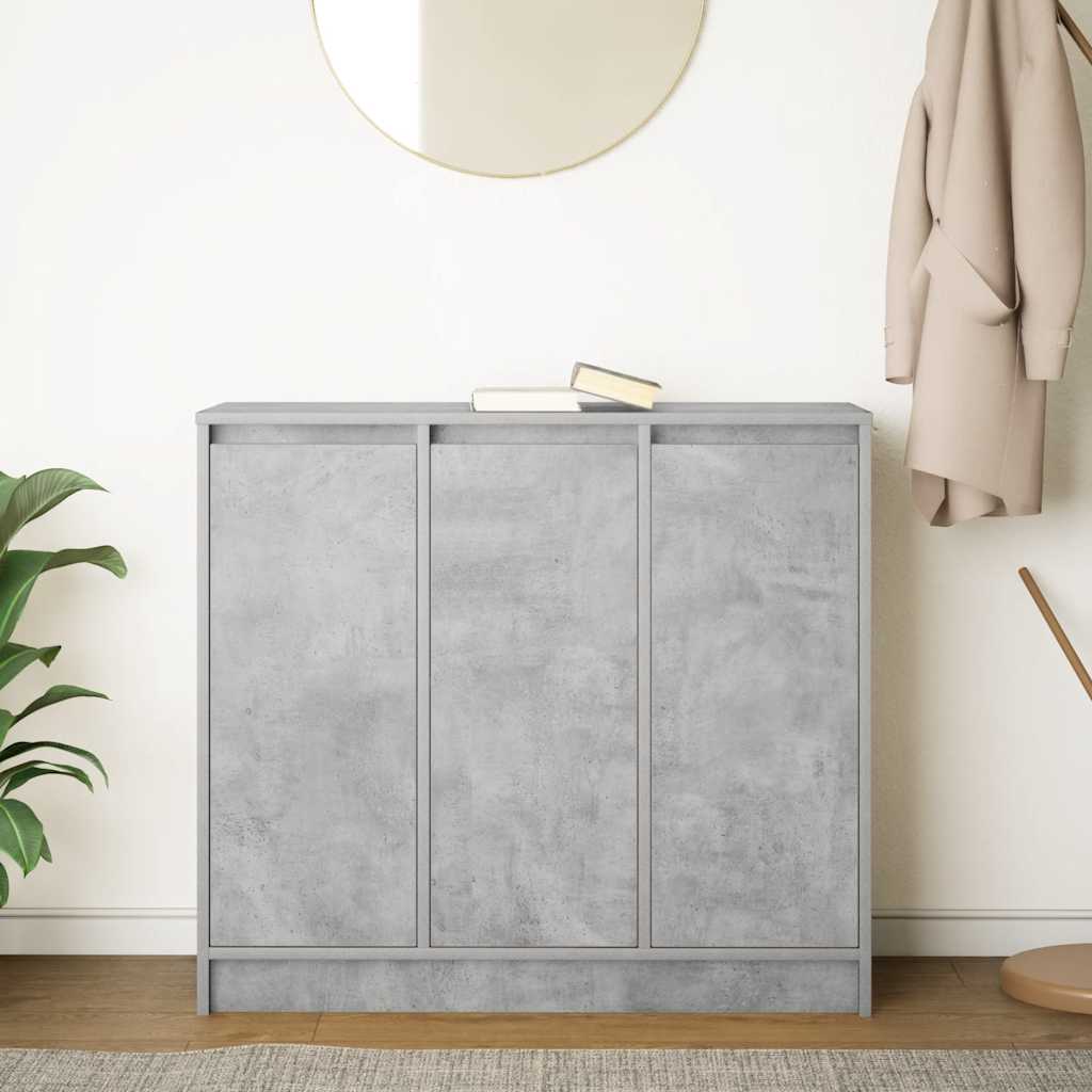 Credenza Grigio Cemento 85x34x76 cm in Legno Multistrato