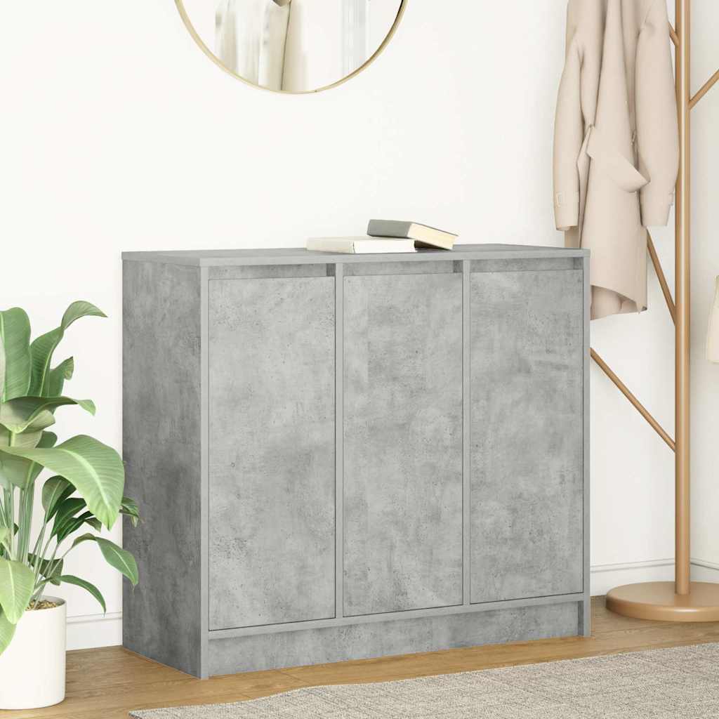 Credenza Grigio Cemento 85x34x76 cm in Legno Multistrato