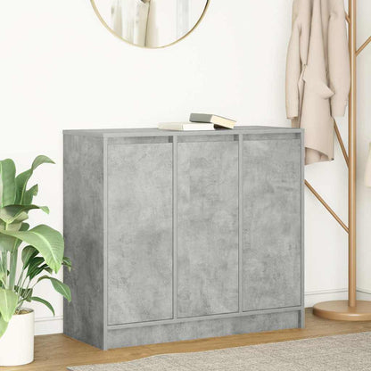 Credenza Grigio Cemento 85x34x76 cm in Legno Multistrato