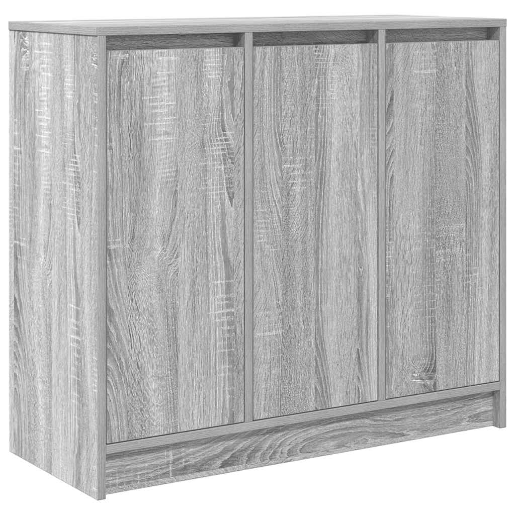 Credenza Grigio Sonoma 85x34x76 cm in Legno Multistrato