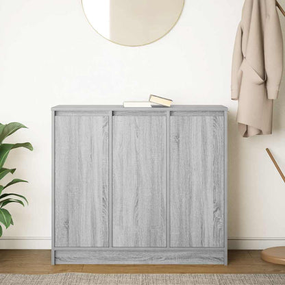 Credenza Grigio Sonoma 85x34x76 cm in Legno Multistrato
