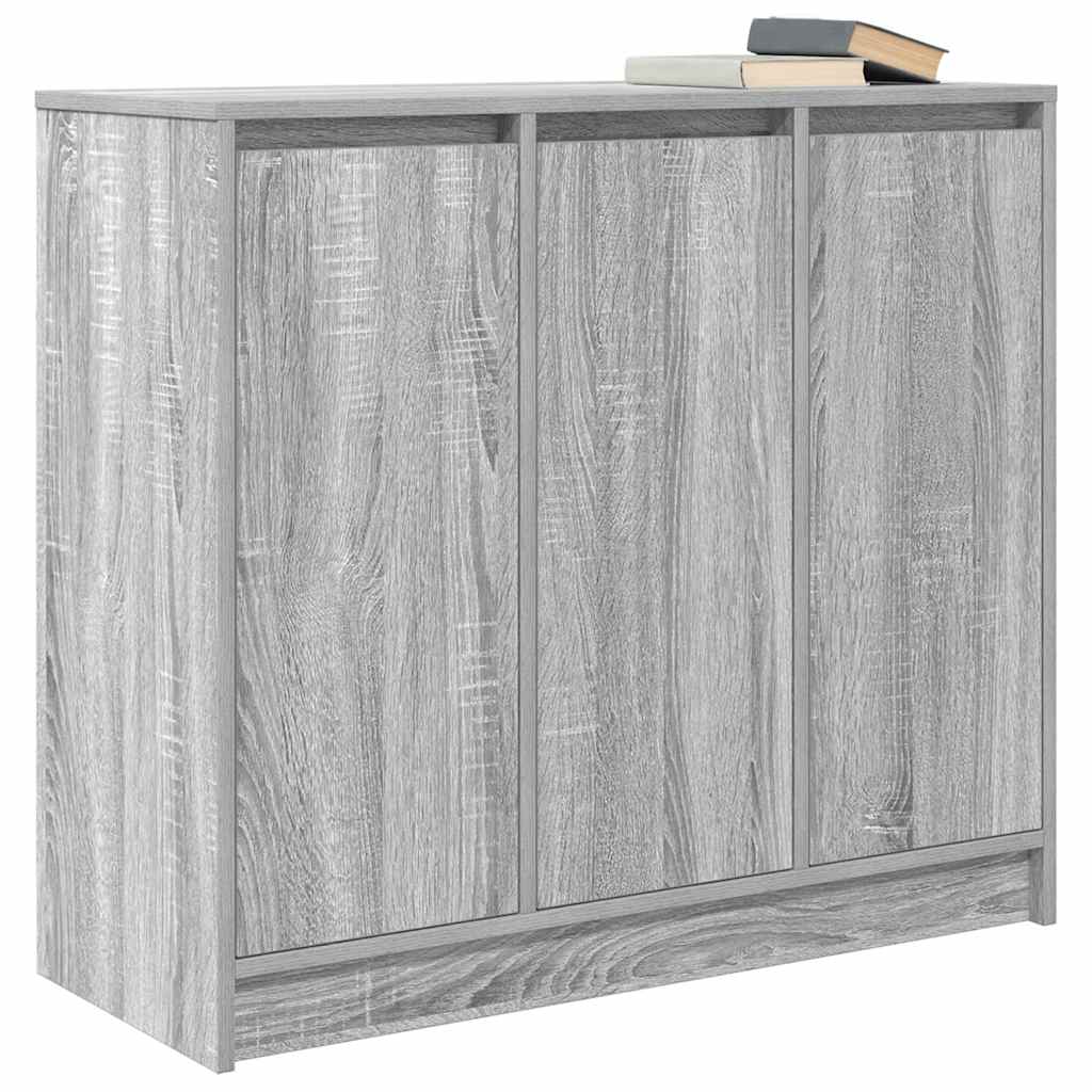 Credenza Grigio Sonoma 85x34x76 cm in Legno Multistrato