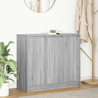 Credenza Grigio Sonoma 85x34x76 cm in Legno Multistrato