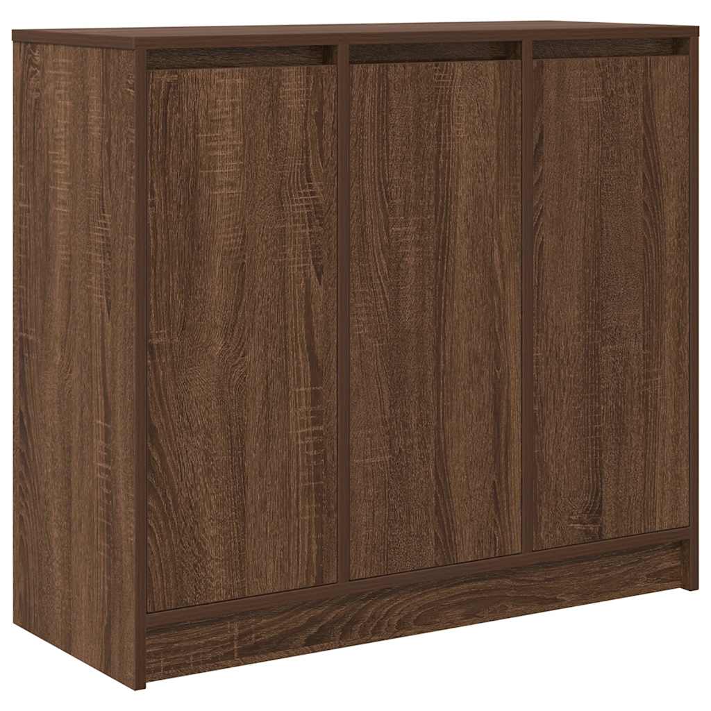 Credenza Rovere Marrone 85x34x76 cm in Legno Multistrato