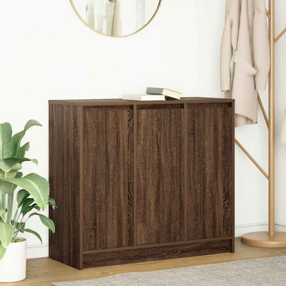 Credenza Rovere Marrone 85x34x76 cm in Legno Multistrato