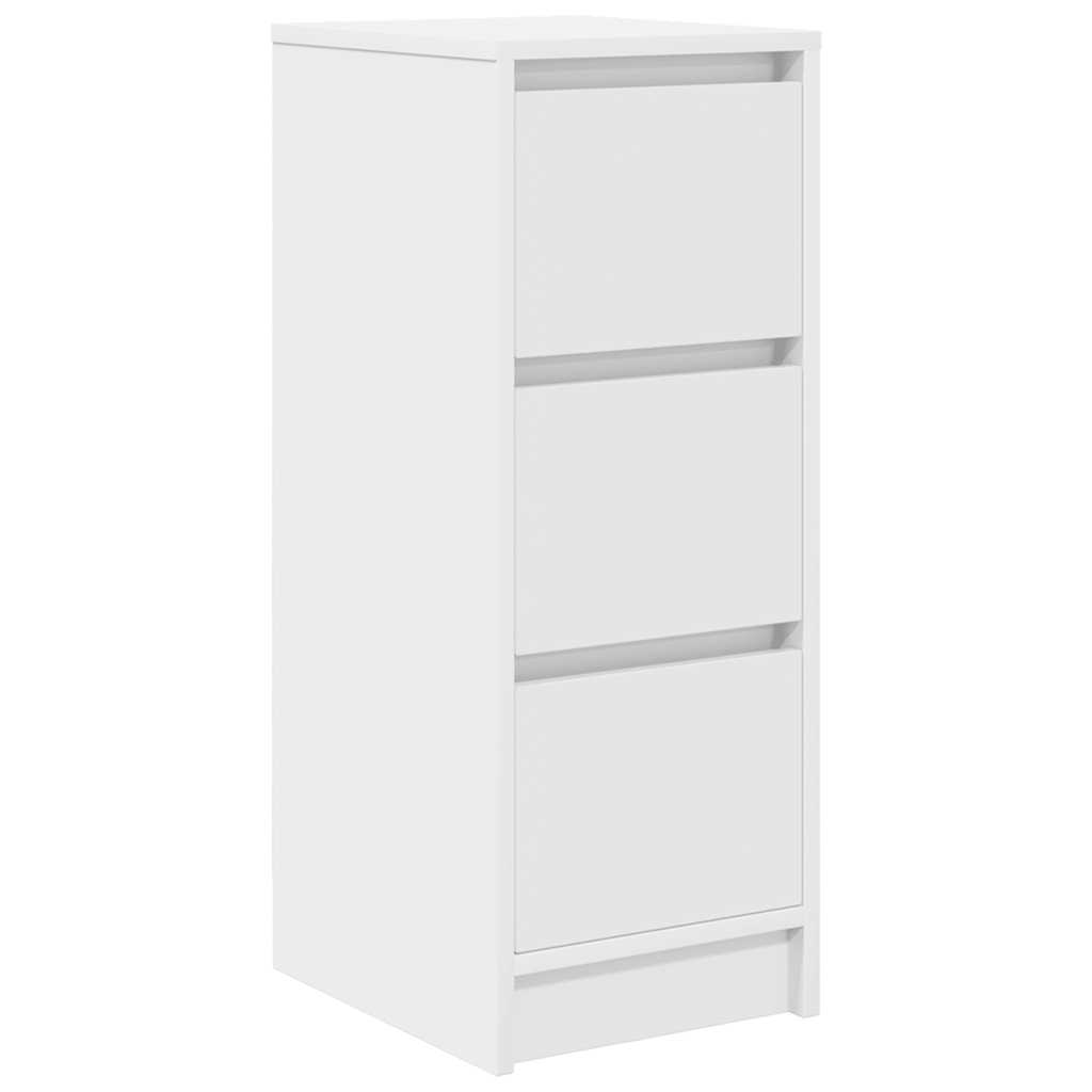 Credenza Bianca 29,5x34x76 cm in Legno Multistrato