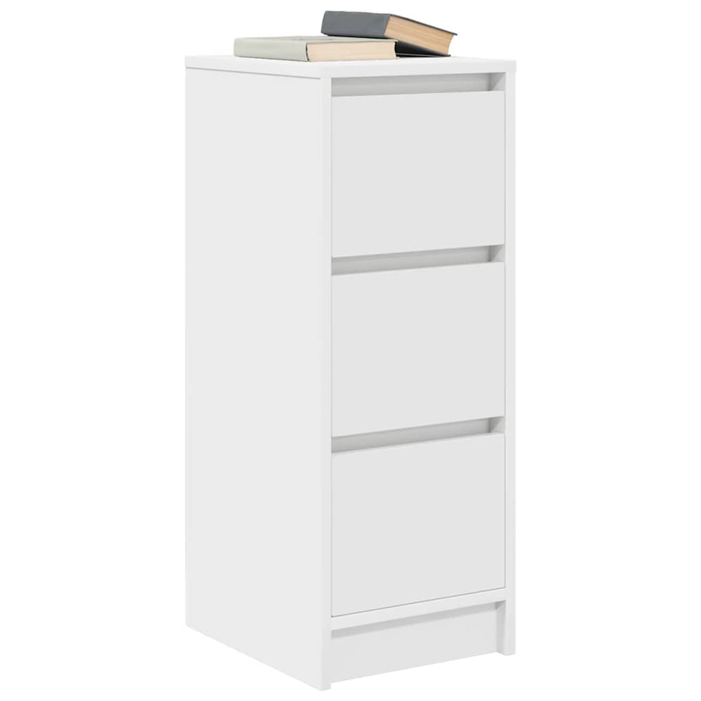 Credenza Bianca 29,5x34x76 cm in Legno Multistrato