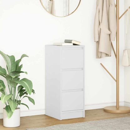 Credenza Bianca 29,5x34x76 cm in Legno Multistrato