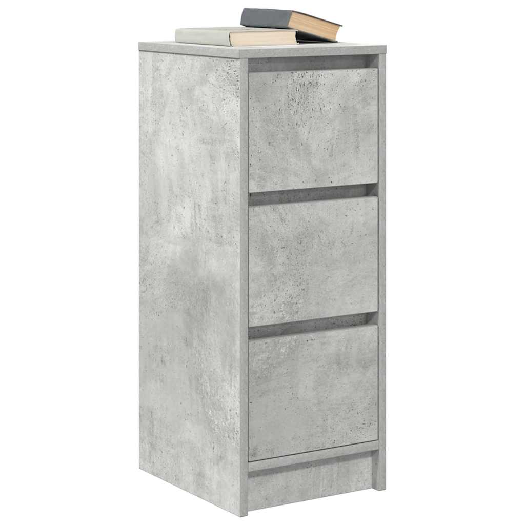 Credenza Grigio Cemento 29,5x34x76 cm in Legno Multistrato