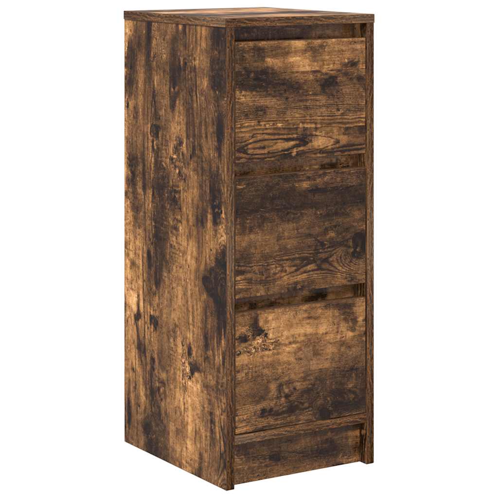 Credenza Rovere Fumo 29,5x34x76 cm in Legno Multistrato