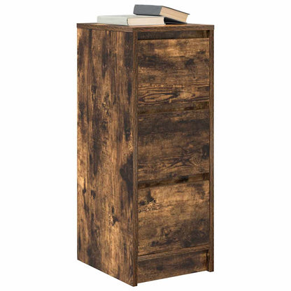 Credenza Rovere Fumo 29,5x34x76 cm in Legno Multistrato