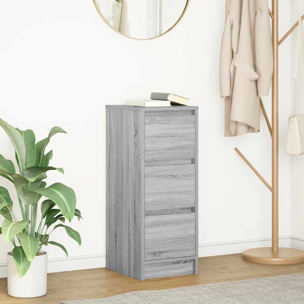 Credenza Grigio Sonoma 29,5x34x76 cm in Legno Multistrato