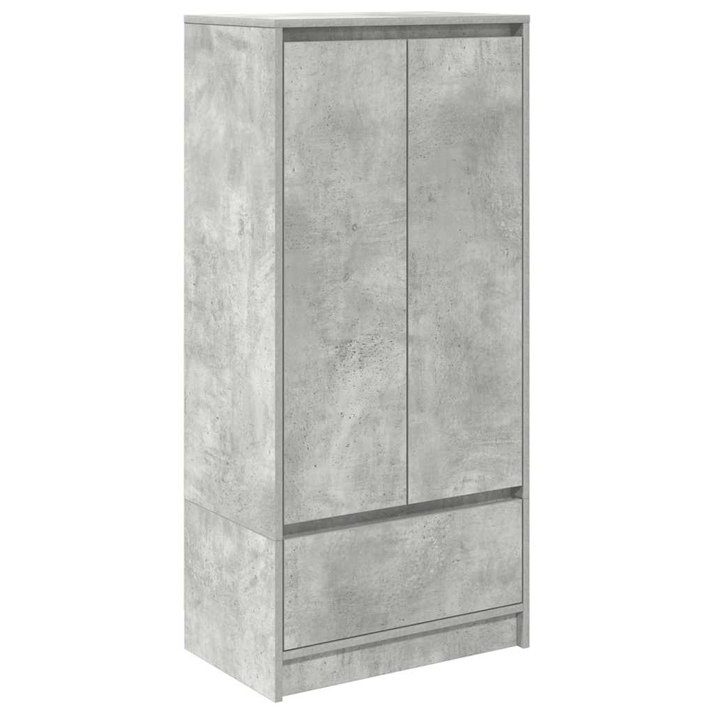 Armadio con Cassetto Grigio Cemento 55,5x34x119,5 cm Truciolato