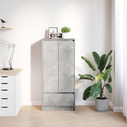 Armadio con Cassetto Grigio Cemento 55,5x34x119,5 cm Truciolato