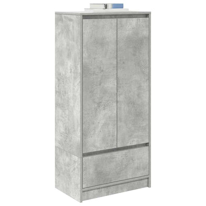 Armadio con Cassetto Grigio Cemento 55,5x34x119,5 cm Truciolato