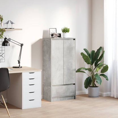Armadio con Cassetto Grigio Cemento 55,5x34x119,5 cm Truciolato