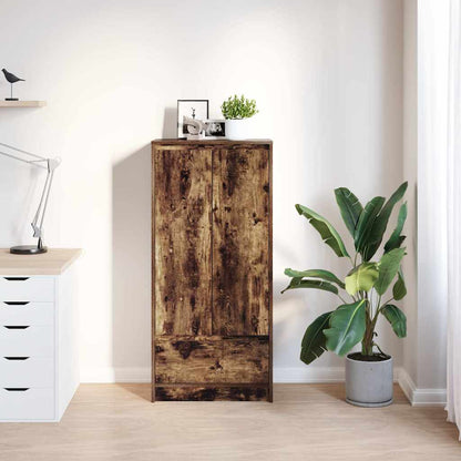 Armadio con Cassetto Rovere Fumo 55,5x34x119,5 cm in Truciolato