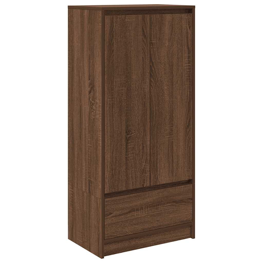 Armadio con Cassetto Rovere Marrone 55,5x34x119,5 cm Truciolato