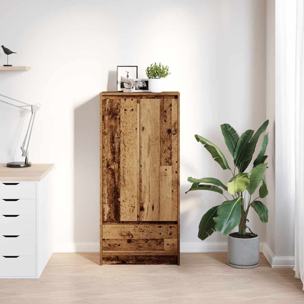 Armadio con Cassetto Legno Antico 55,5x34x119,5 cm Truciolato