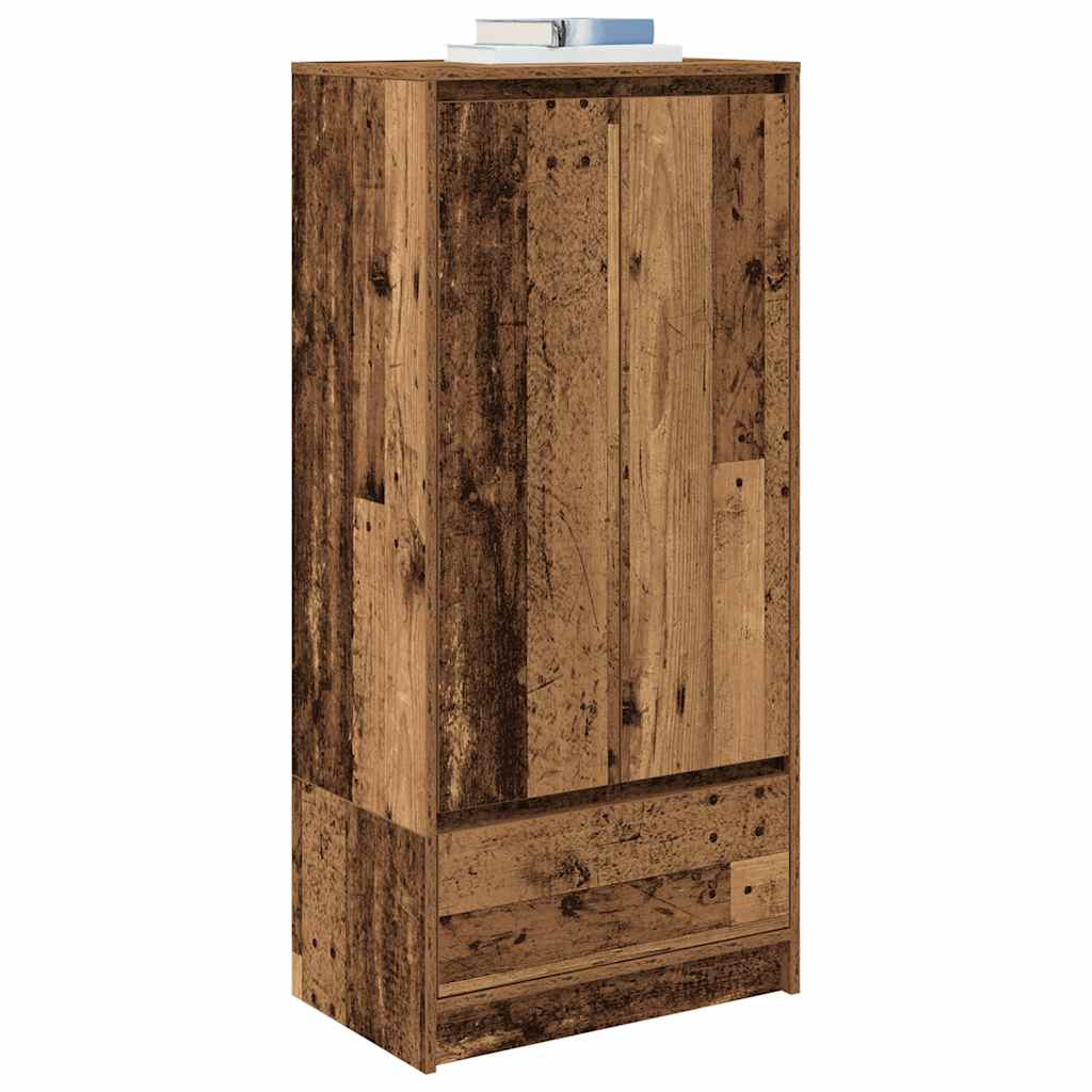 Armadio con Cassetto Legno Antico 55,5x34x119,5 cm Truciolato