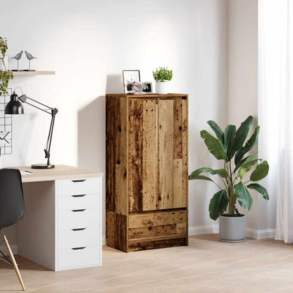 Armadio con Cassetto Legno Antico 55,5x34x119,5 cm Truciolato