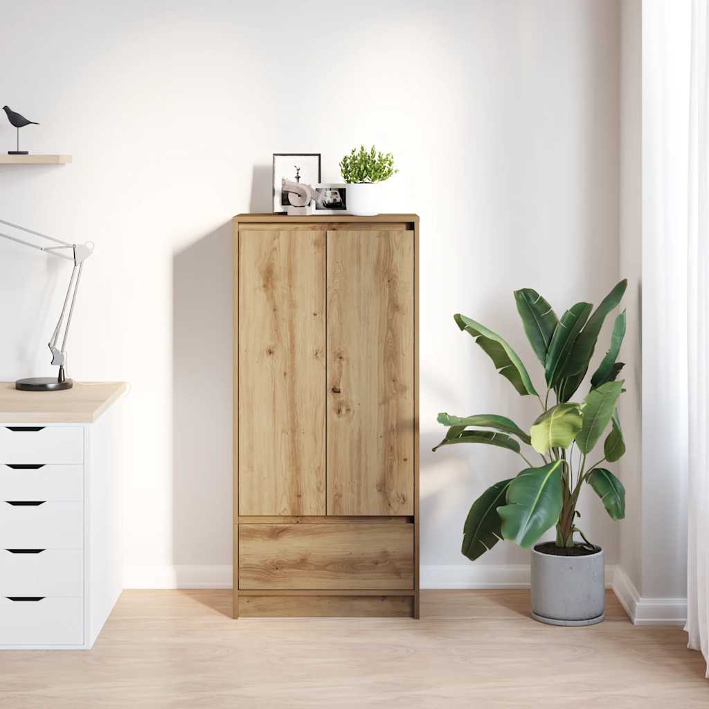 Armadio con Cassetto Rovere Artigianale 55,5x34x119,5 cm