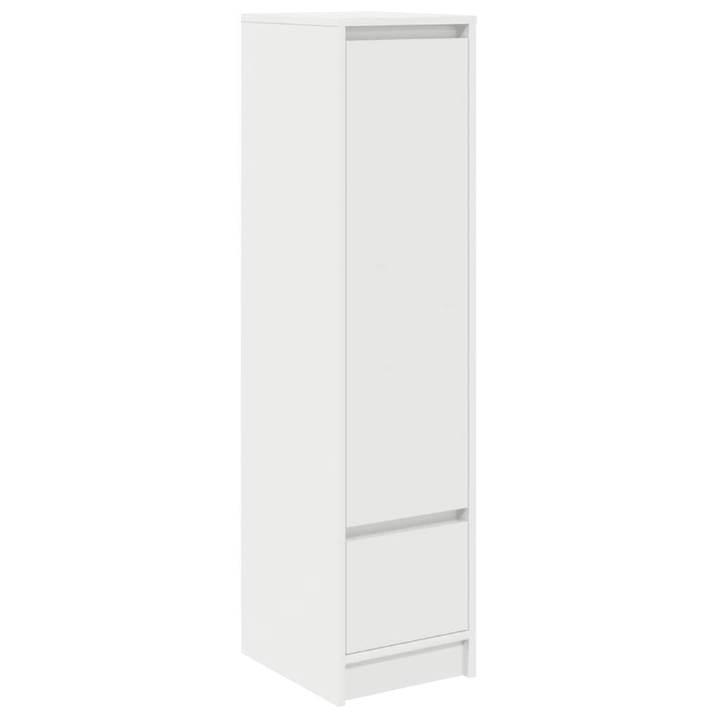 Credenza Bianca 29,5x34x119,5 cm in Legno Multistrato