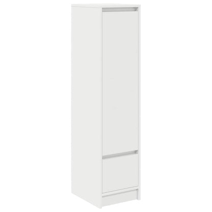 Credenza Bianca 29,5x34x119,5 cm in Legno Multistrato