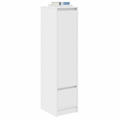 Credenza Bianca 29,5x34x119,5 cm in Legno Multistrato