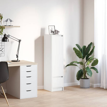 Credenza Bianca 29,5x34x119,5 cm in Legno Multistrato