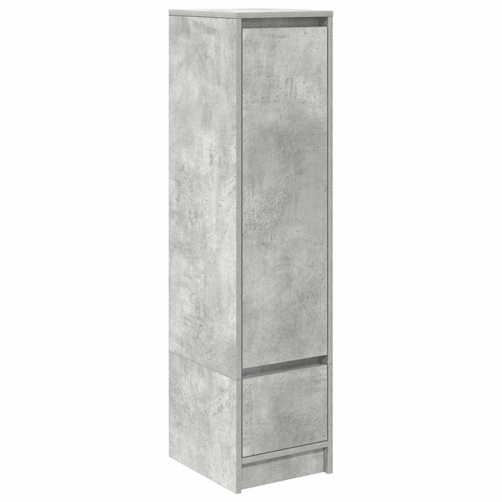 Credenza Grigio Cemento 29,5x34x119,5 cm in Legno Multistrato