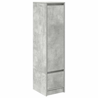 Credenza Grigio Cemento 29,5x34x119,5 cm in Legno Multistrato