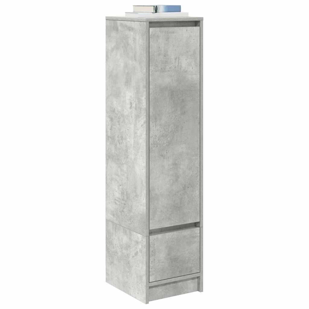 Credenza Grigio Cemento 29,5x34x119,5 cm in Legno Multistrato