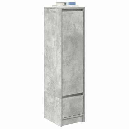 Credenza Grigio Cemento 29,5x34x119,5 cm in Legno Multistrato