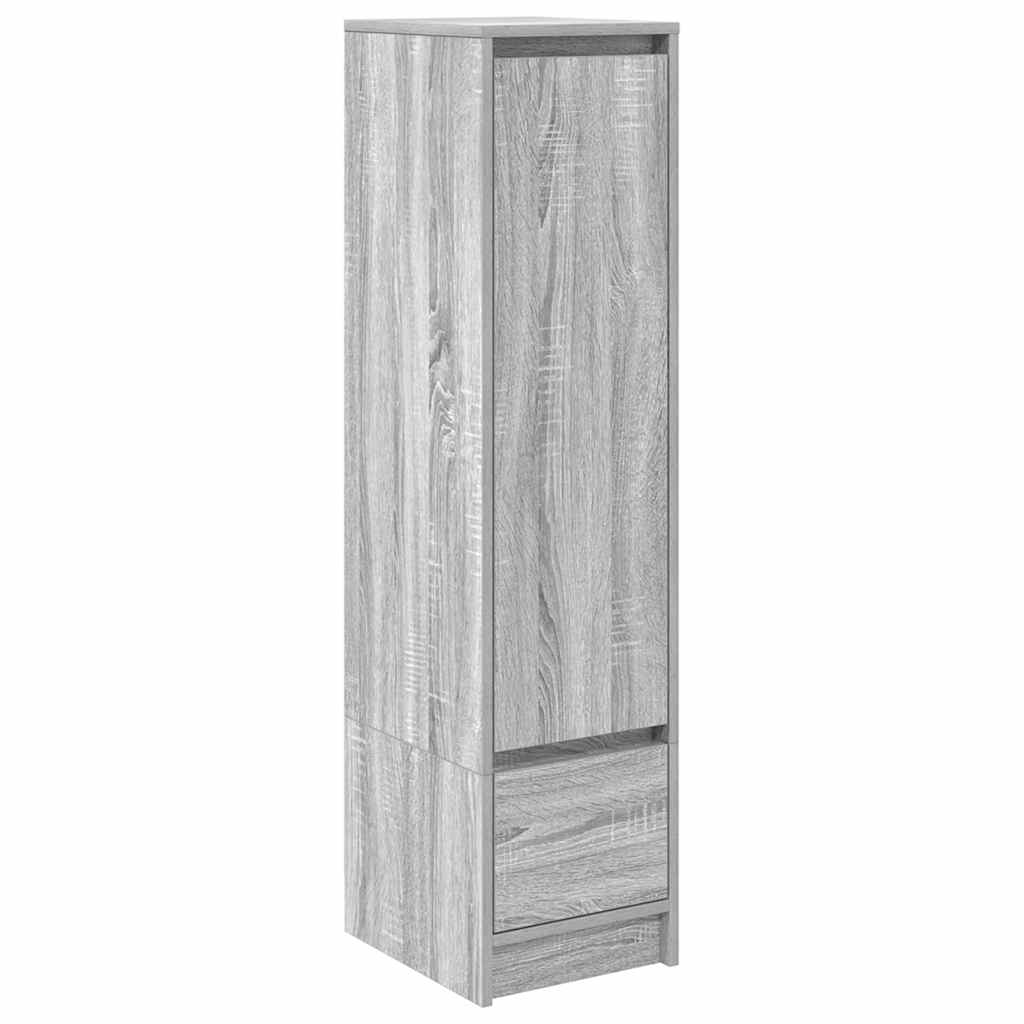Credenza Grigio Sonoma 29,5x34x119,5 cm in Legno Multistrato