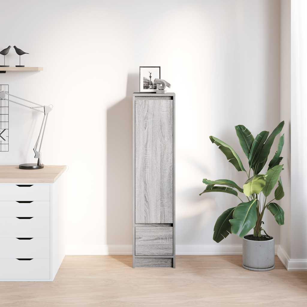 Credenza Grigio Sonoma 29,5x34x119,5 cm in Legno Multistrato