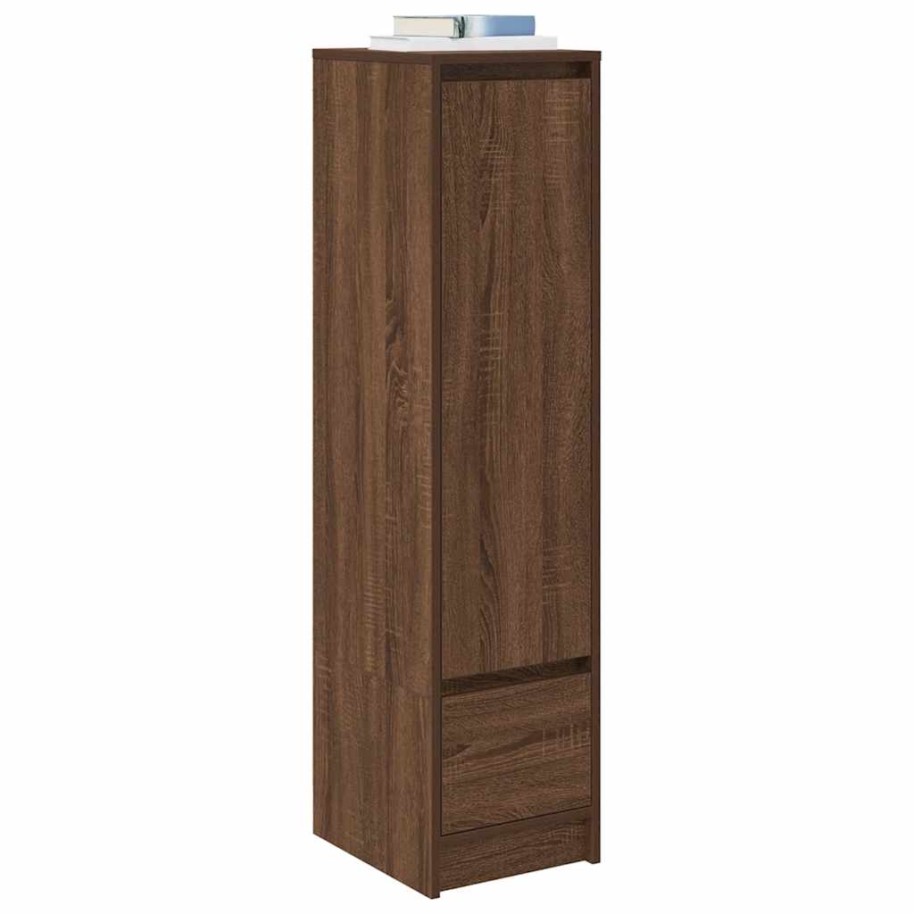 Credenza Rovere Marrone 29,5x34x119,5 cm in Legno Multistrato