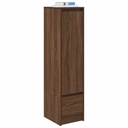Credenza Rovere Marrone 29,5x34x119,5 cm in Legno Multistrato