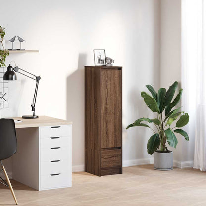 Credenza Rovere Marrone 29,5x34x119,5 cm in Legno Multistrato
