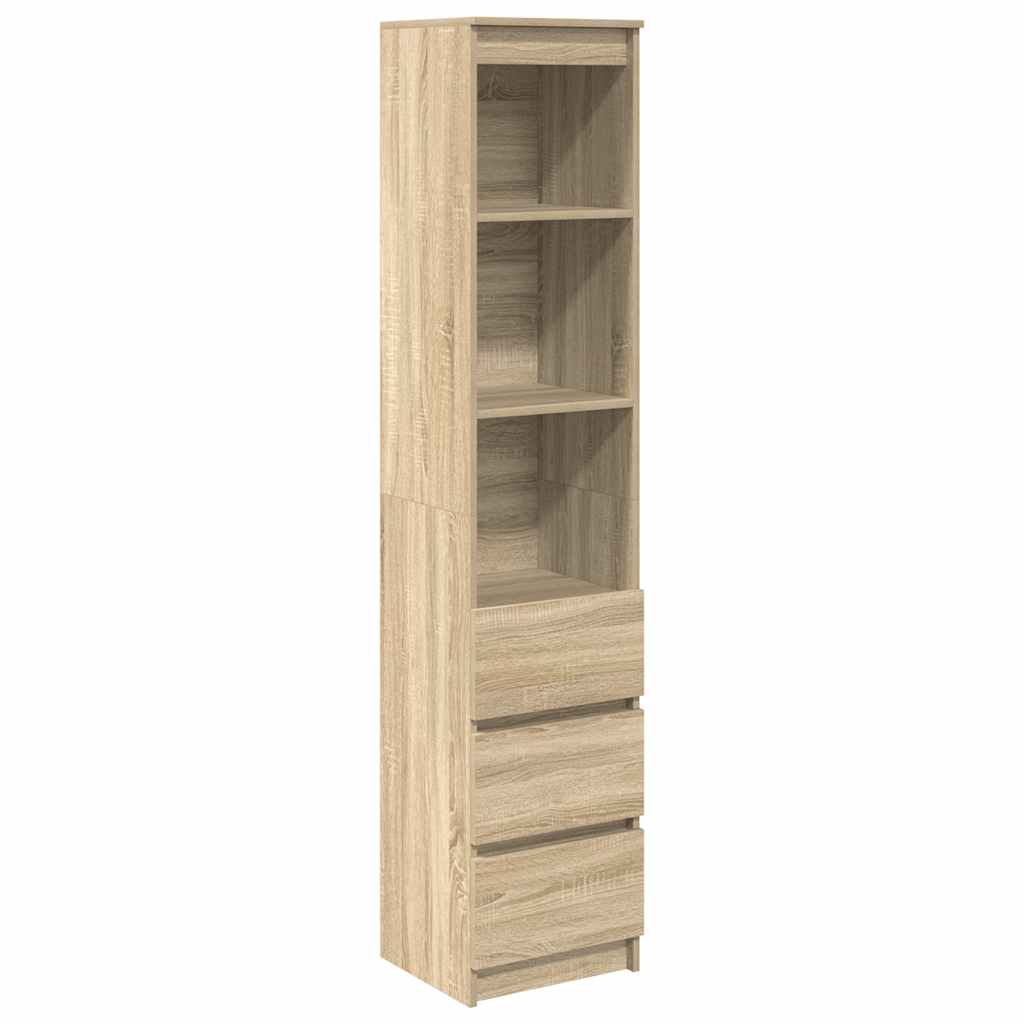 Credenza Rovere Sonoma 37,5x35x180 cm in Legno Multistrato