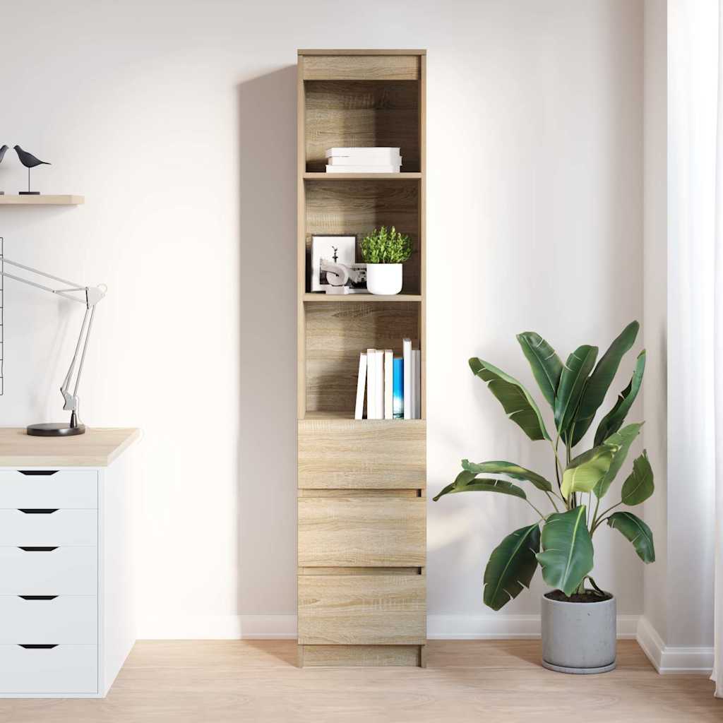 Credenza Rovere Sonoma 37,5x35x180 cm in Legno Multistrato
