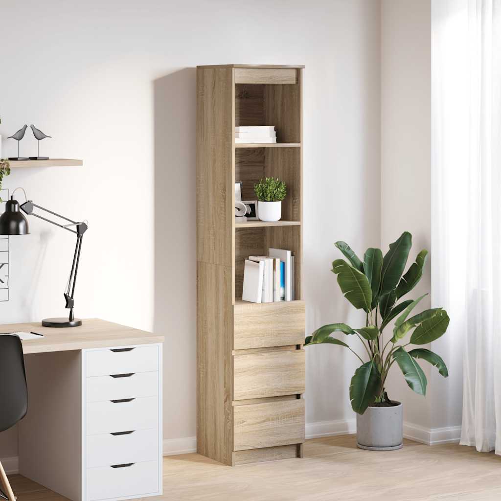 Credenza Rovere Sonoma 37,5x35x180 cm in Legno Multistrato