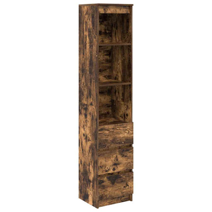 Credenza Rovere Fumo 37,5x35x180 cm in Legno Multistrato