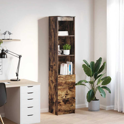 Credenza Rovere Fumo 37,5x35x180 cm in Legno Multistrato