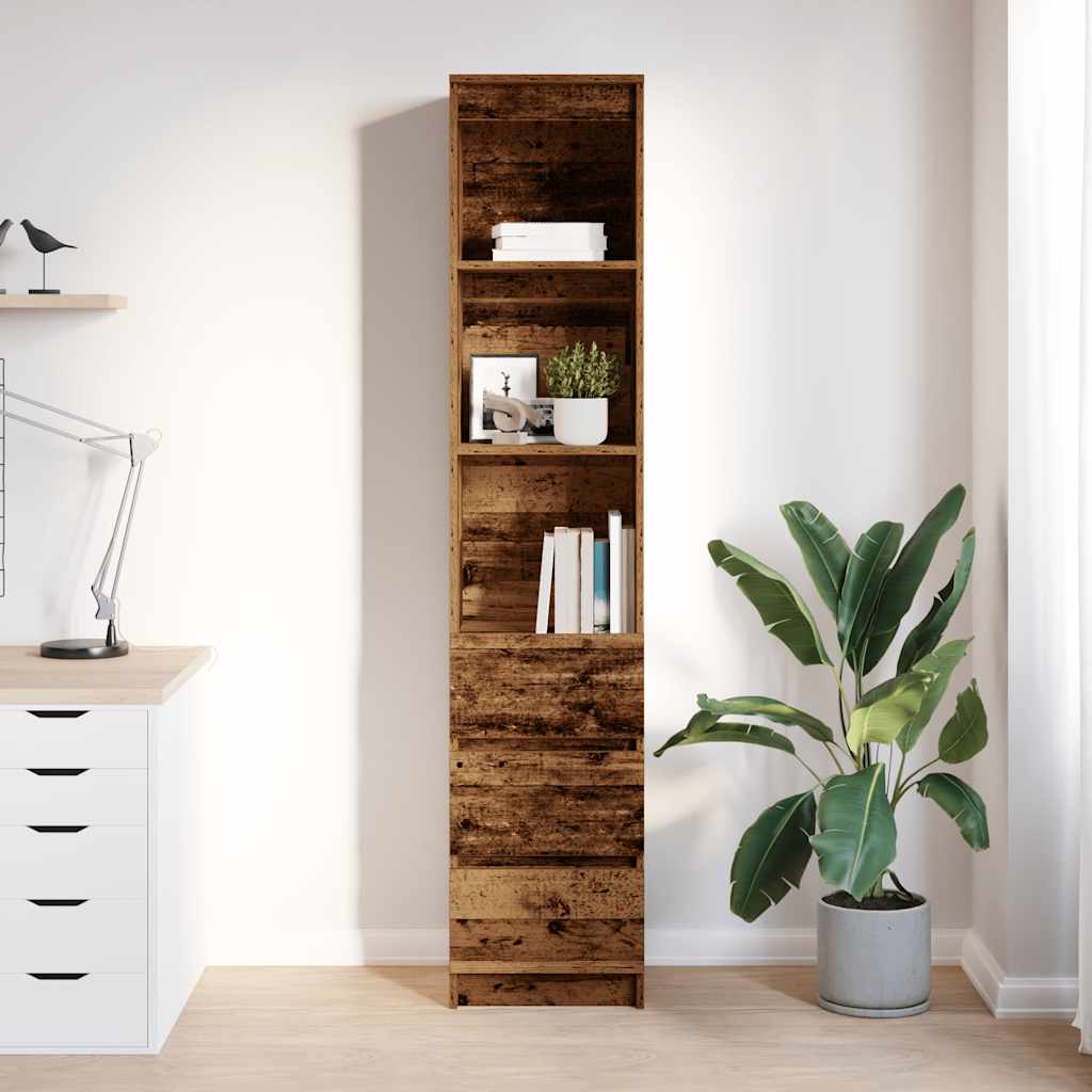 Credenza Legno Antico 37,5x35x180 cm in Truciolato