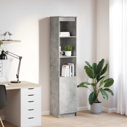 Credenza Grigio Cemento 37,5x35x180 cm in Legno Multistrato