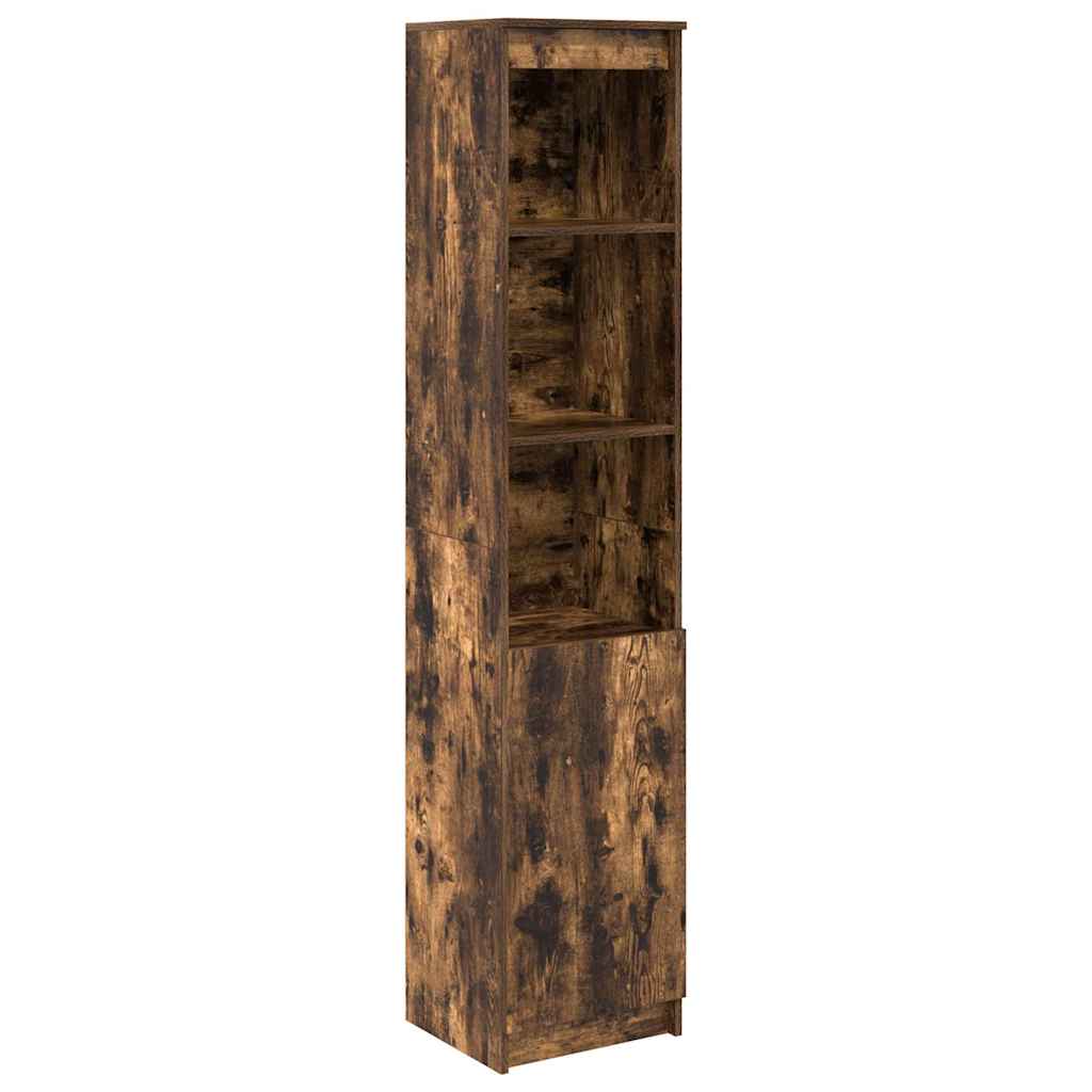 Credenza Rovere Fumo 37,5x35x180 cm in Legno Multistrato