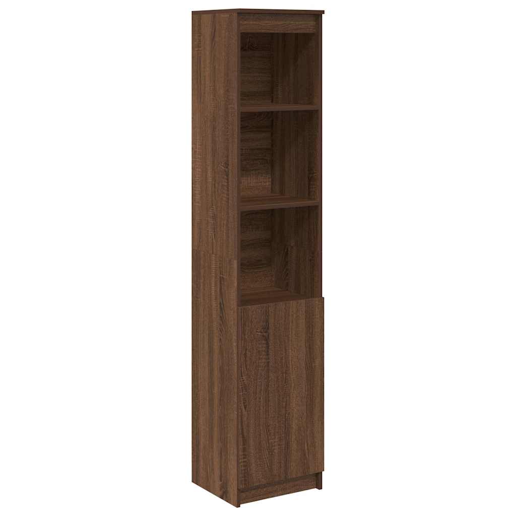 Credenza Rovere Marrone 37,5x35x180 cm in Legno Multistrato