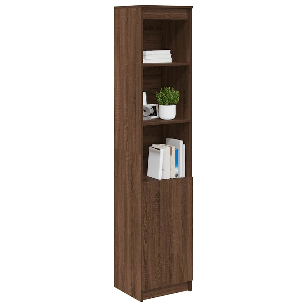 Credenza Rovere Marrone 37,5x35x180 cm in Legno Multistrato