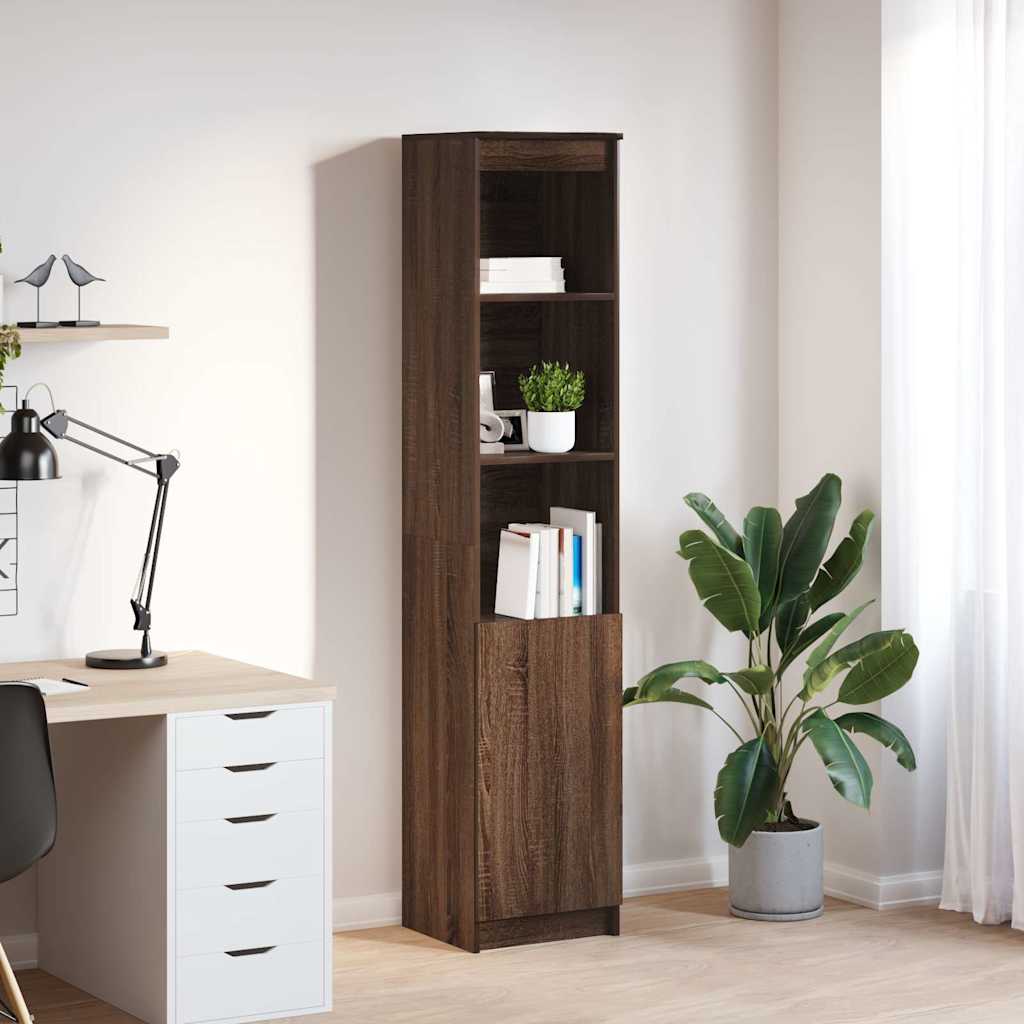 Credenza Rovere Marrone 37,5x35x180 cm in Legno Multistrato